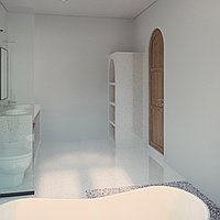 Two-Bedroom Mediterranean Villa with Rice Field Scenery in Canggu. Villas in Bali for Sale: Вилла в Чангу, Бали за 239 тыс. USD. Leasehold. Предварительный просмотр фото #10