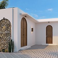 Two-Bedroom Mediterranean Villa with Rice Field Scenery in Canggu. Villas in Bali for Sale: Вилла в Чангу, Бали за 239 тыс. USD. Leasehold. Предварительный просмотр фото #1