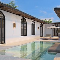 Two-Bedroom Mediterranean Villa with Rice Field Scenery in Canggu. Villas in Bali for Sale: Вилла в Чангу, Бали за 239 тыс. USD. Leasehold. Предварительный просмотр фото #1