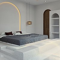 Two-Bedroom Mediterranean Villa with Rice Field Scenery in Canggu. Villas in Bali for Sale: Вилла в Чангу, Бали за 239 тыс. USD. Leasehold. Предварительный просмотр фото #8