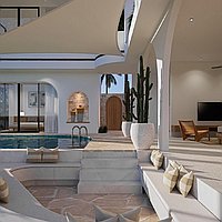 Freehold gated estate four-bedroom villa in Canggu . Villas in Bali for Sale: Villa in Canggu, Bali for 491 Thousands USD. Freehold. Preview photo #2