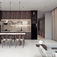 Luxurious One Bedroom Tropical Living Apartment. Villas in Bali for Sale: Вилла в Чангу, Бали за 165 тыс. USD. Leasehold. Предварительный просмотр фото #3