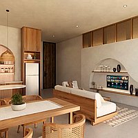Gorgeous One-Bedroom Villa in a Secure Townhouse Complex in Buduk. Villas in Bali for Sale: Вилла в Чангу, Бали за 100 тыс. USD. Leasehold. Предварительный просмотр фото #3