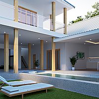 Brand New Modern Three-Bedroom Villa with Long Lease in Berawa’s Prime Locale. Villas in Bali for Sale: Villa in Canggu, Bali for 460 Thousands USD. Leasehold. Preview of photo #1
