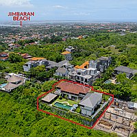 Impeccably presented Four-Bedrooms Freehold Villa with Ocean Vistas in Jimbaran. Villas in Bali for Sale: Villa in Jimbaran, Bali for 751 Thousands USD. Freehold. Preview photo #1