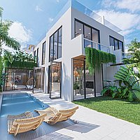 Modern villa with rooftop entertainment in prime Bumbak area. Villas in Bali for Sale: Вилла в Керобокан, Бали за 297 тыс. USD. Leasehold. Предварительный просмотр фото #1