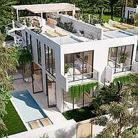 Modern villa with rooftop entertainment in prime Bumbak area. Villas in Bali for Sale: Вилла в Керобокан, Бали за 297 тыс. USD. Leasehold. Предварительный просмотр фото #1