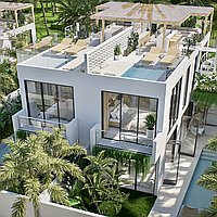 Modern villa with rooftop entertainment in prime Bumbak area. Villas in Bali for Sale: Вилла в Керобокан, Бали за 297 тыс. USD. Leasehold. Предварительный просмотр фото #2