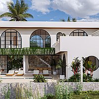 Luxurious Tropical Mediterranean Three-Bedroom Villa with Jacuzzi, Steps from Tranquil Seseh Beach. Villas in Bali for Sale: Вилла в Сесех, Бали за 432 тыс. USD. Leasehold. Предварительный просмотр фото #1