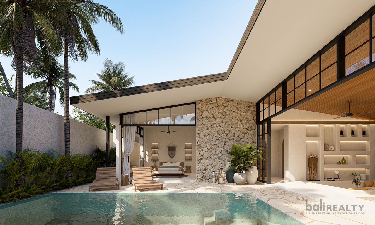 High ROI Potential: Five-Bedroom Villa with European Tropical Flair, Near Bingin Beach. Villas in Bali for Sale: Villa in Bingin, Bali for 55,5 Million INR. Leasehold. Main Photo