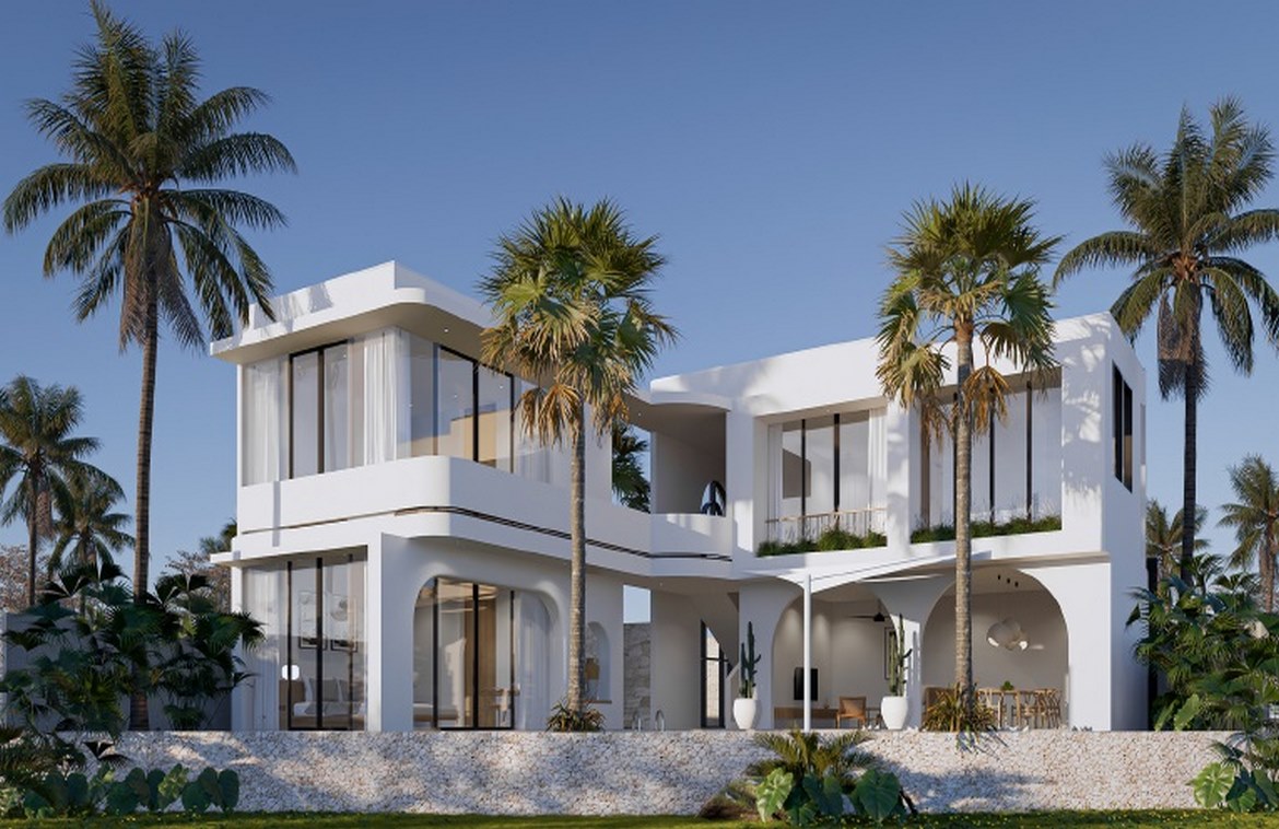 Freehold gated estate four-bedroom villa in Canggu . Villas in Bali for Sale: Villa in Canggu, Bali for 42,7 Million INR. Freehold. Main Photo