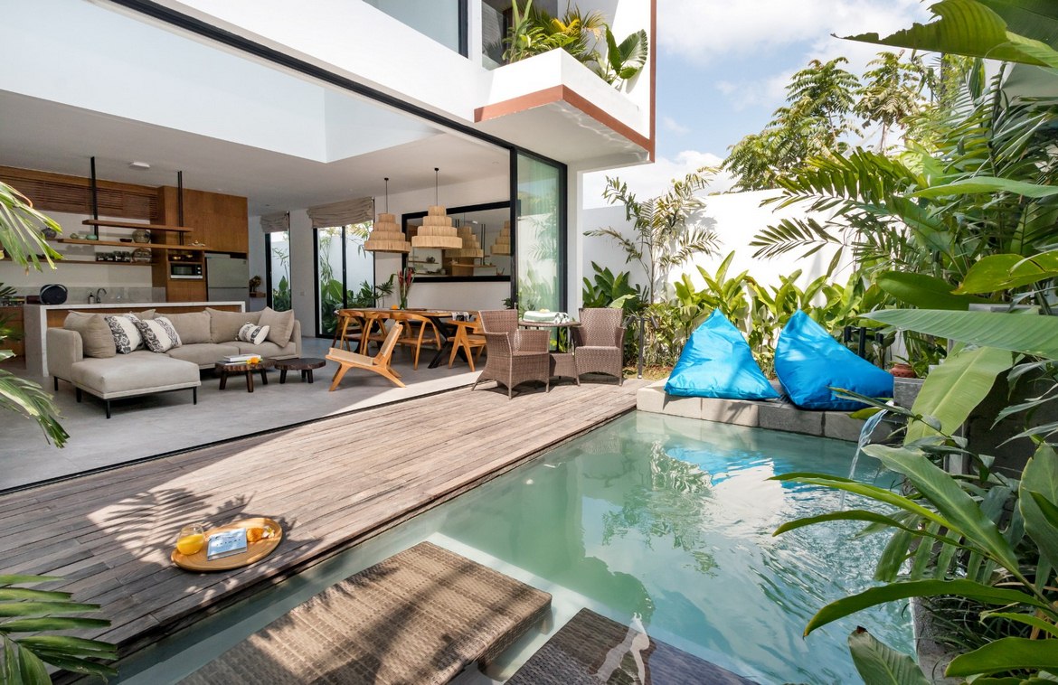 Lush oasis leasehold villa in tranquil Tumbak Bayuh village. Villas in Bali for Sale: Villa in Canggu, Bali for 13,5 Million TWD. Leasehold. Main Photo