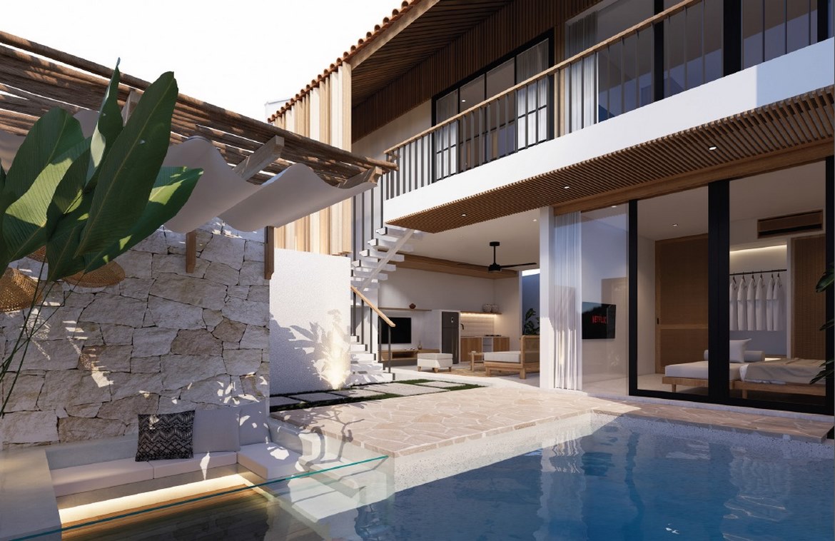 Freehold gated estate three-bedroom villa in Canggu. Villas in Bali for Sale: Villa in Canggu, Bali for 197 Thousands GBP. Freehold. Main Photo