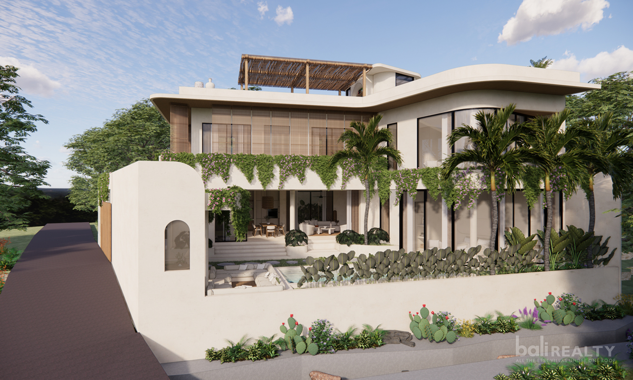 Charming Mediterranean-Style Four Bedroom Villa with Rooftop Bar and Plunge Pool, Canggu. Villas in Bali for Sale: Villa in Canggu, Bali for 630 Thousands USD. Leasehold. Main Photo