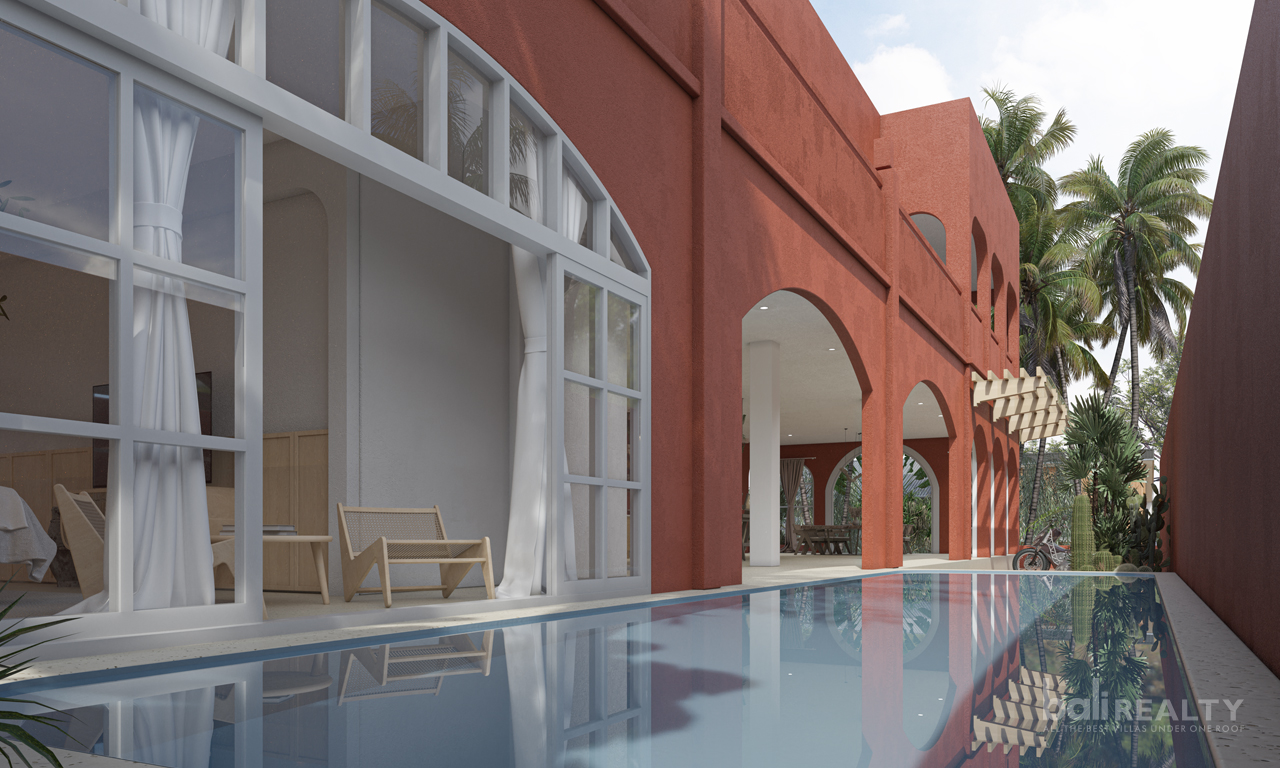 Exquisite Mediterranean Four-Bedroom Freehold Villa, just Moments from Pristine Beaches in Cemagi. Villas in Bali for Sale: Villa in Cemagi, Bali for 12,7 Billion IDR. Freehold. Main Photo