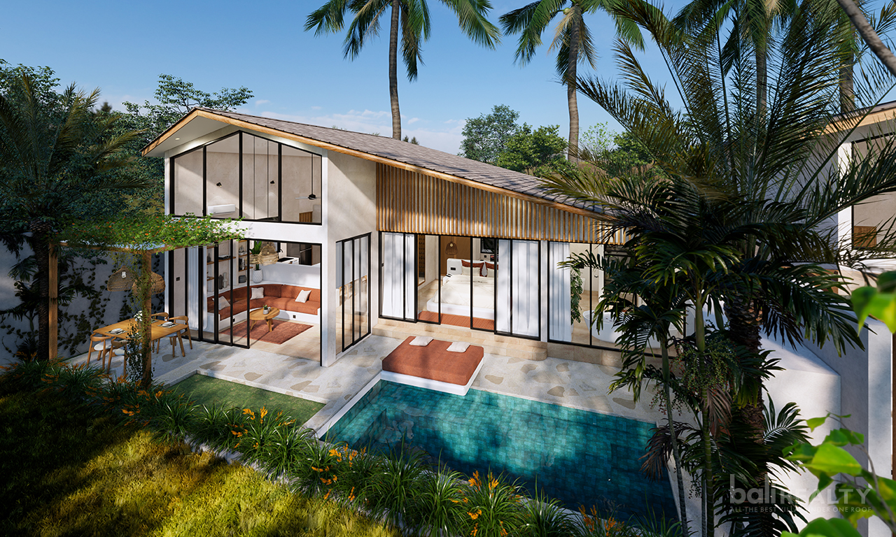 Two Units of Two-Bedroom Modern Tropical Villas in Growing Areas of Seseh. Villas in Bali for Sale: Villa in Seseh, Bali for 17,8 Million RUB. Leasehold. Main Photo