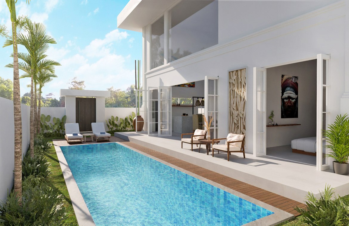 Newly built modern leasehold villa in Singakerta, Ubud. Villas in Bali for Sale: Villa in Ubud, Bali for 25,7 Million INR. Leasehold. Main Photo