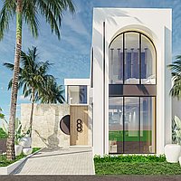 Stylish Three-Bedroom Villa with Rooftop Lounge, Close to Balangan Beach. Villas in Bali for Sale: Villa in Balangan, Bali for 4,5 Billion IDR. Freehold. Preview of main photo