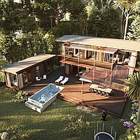 Elegant family villa in sustainable estate in North of Tumbak Bayuh. Villas in Bali for Sale: Villa in Canggu, Bali for 661 Thousands USD. Leasehold. Preview of main photo