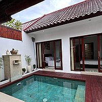 Modern 2-Bedroom Villa in Bali’s Serene Canggu Area. Villas in Bali for Sale: Villa in Canggu, Bali for 9,6 Million INR. Leasehold. Preview of main photo