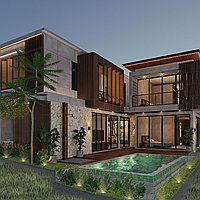 Avant-Garde Four-Bedroom Freehold Villa with Spectacular Rice Field and Ocean Views in Cemagi. Villas in Bali for Sale: Villa in Cemagi, Bali for 690 Thousands AUD. Freehold. Preview of main photo
