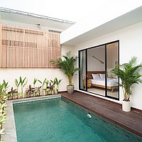Affordable two-bedroom villa in Bumbak for lease. Villas in Bali for Sale: Villa in Kerobokan, Bali for 177 Thousands GBP. Leasehold. Preview of main photo