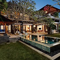 Modern Balinese villa with large garden in Ungasan for sale. Villas in Bali for Sale: Villa in Bukit South, Bali for 8,5 Billion IDR. Freehold. Preview of main photo