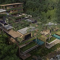 Luxurious Tropical Splendor: Off Plan Three-Bedroom Riverfront Villa Near Nyanyi Beach. Villas in Bali for Sale: Villa in Tabanan, Bali for 6,1 Million HKD. Freehold. Preview of main photo