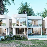 Unlocking Investment Potential: Three-Bedroom Villas with Long Lease 31 Years in Serene Kedungu. Villas in Bali for Sale: Villa in Tabanan, Bali for 8,6 Million TWD. Leasehold. Preview of main photo